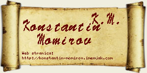 Konstantin Momirov vizit kartica